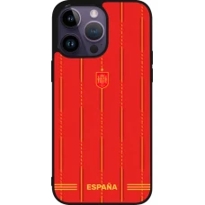 iPhone 15 Pro Max Case Hülle - Silikon schwarz Spanien 2026 personalisierbares Fussballtrikot