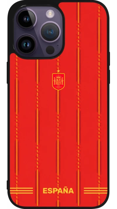 iPhone 15 Pro Max Case Hülle - Silikon schwarz Spanien 2026 personalisierbares Fussballtrikot