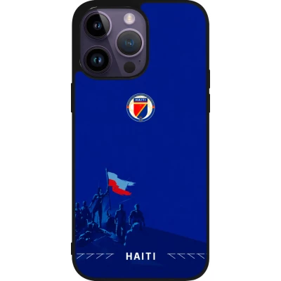 iPhone 15 Pro Max Case Hülle - Silikon schwarz Haiti 2026 personalisierbares Fussballtrikot
