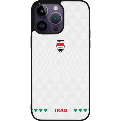iPhone 15 Pro Max Case Hülle - Silikon schwarz Irak 2026 personalisierbares Fussballtrikot