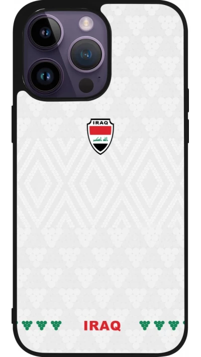 iPhone 15 Pro Max Case Hülle - Silikon schwarz Irak 2026 personalisierbares Fussballtrikot