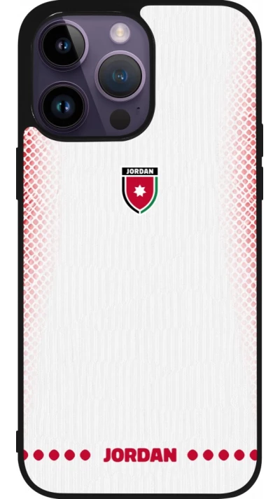 iPhone 15 Pro Max Case Hülle - Silikon schwarz Jordanien 2026 personalisierbares Fussballtrikot