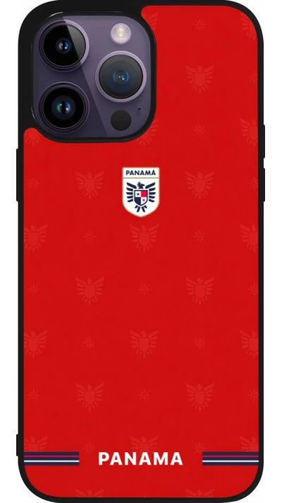 iPhone 15 Pro Max Case Hülle - Silikon schwarz Panama 2026 personalisierbares Fussballtrikot