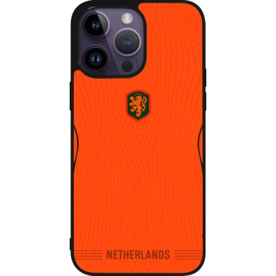 iPhone 15 Pro Max Case Hülle - Silikon schwarz Niederlande 2026 personalisierbares Fussballtrikot