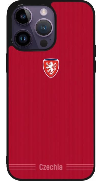 iPhone 15 Pro Max Case Hülle - Silikon schwarz Tschechische Republik 2026 personalisierbares Fussballtrikot