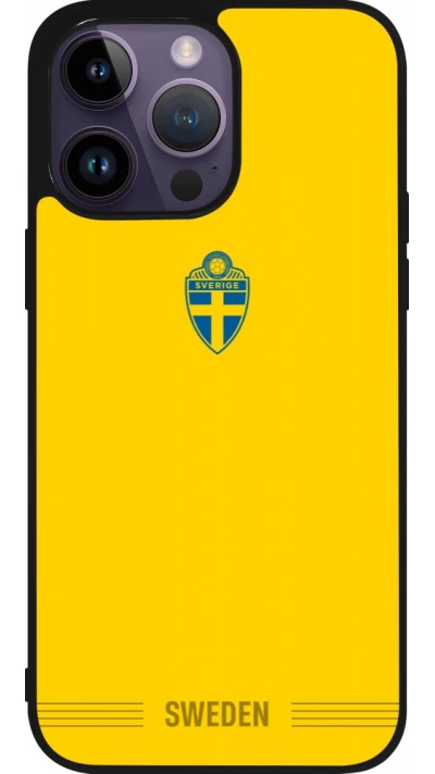 iPhone 15 Pro Max Case Hülle - Silikon schwarz Schweden 2026 personalisierbares Fussballtrikot