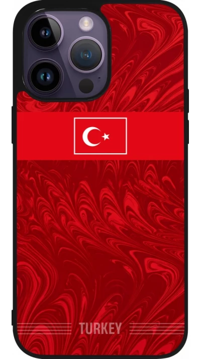 iPhone 15 Pro Max Case Hülle - Silikon schwarz Türkei 2026 personalisierbares Fussballtrikot