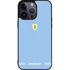 iPhone 15 Pro Max Case Hülle - Silikon schwarz Uruguay 2026 personalisierbares Fussballtrikot