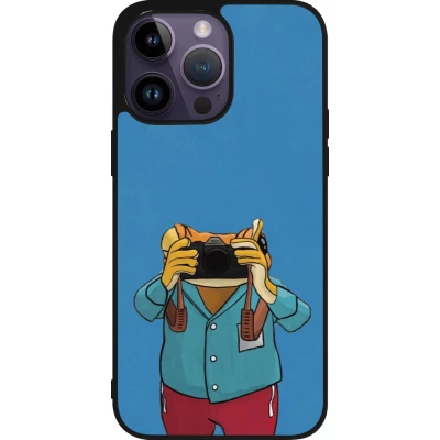 Coque iPhone 15 Pro Max - Silicone rigide noir Frog with camera DTMF