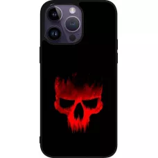 iPhone 15 Pro Max Case Hülle - Silikon schwarz Halloween 2023 scary skull