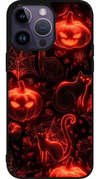 iPhone 15 Pro Max Case Hülle - Silikon schwarz Halloween 2026 Pattern Halloween