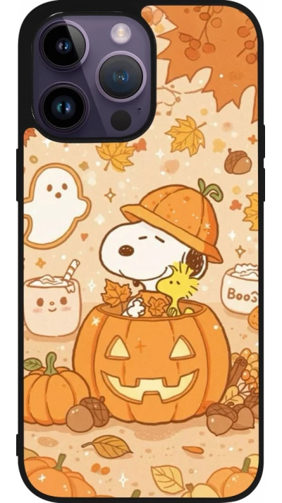 iPhone 15 Pro Max Case Hülle - Silikon schwarz Halloween 2026 Snoopy Halloween
