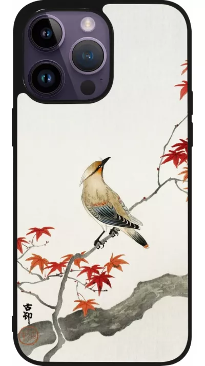 iPhone 15 Pro Max Case Hülle - Silikon schwarz Japanese Bird