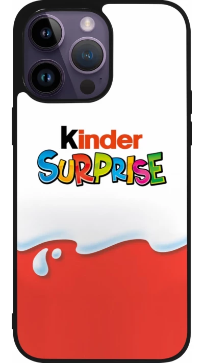iPhone 15 Pro Max Case Hülle - Silikon schwarz Kinder Surprise