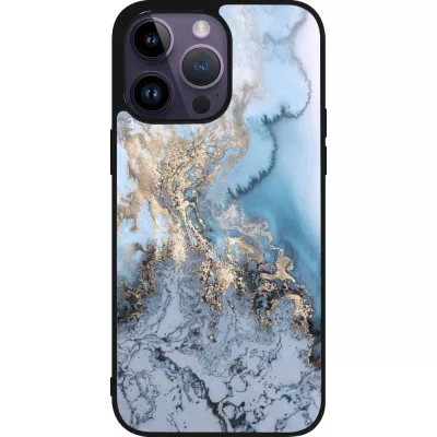 iPhone 15 Pro Max Case Hülle - Silikon schwarz Marble 04