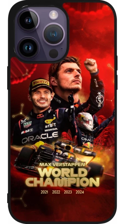 iPhone 15 Pro Max Case Hülle - Silikon schwarz Max Verstappen Champion 2023