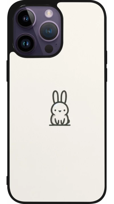 iPhone 15 Pro Max Case Hülle - Silikon schwarz Minimal Häschen Süße