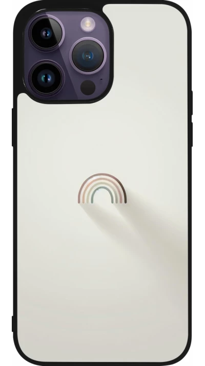 iPhone 15 Pro Max Case Hülle - Silikon schwarz Mini Regenbogen Minimal