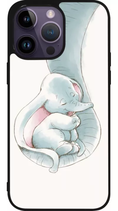 iPhone 15 Pro Max Case Hülle - Silikon schwarz Mom 1903