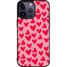 iPhone 15 Pro Max Case Hülle - Silikon schwarz Mom 2024 kleine Herzen