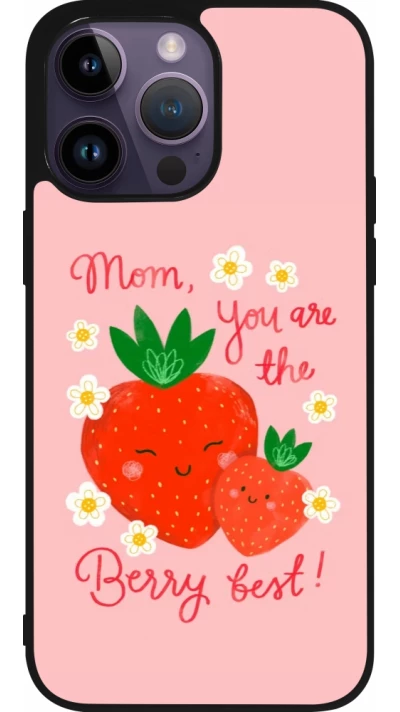 iPhone 15 Pro Max Case Hülle - Silikon schwarz Mom 2026 Berry best