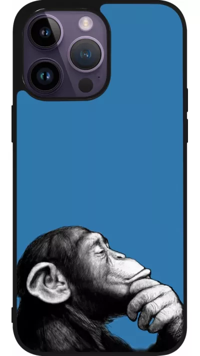 iPhone 15 Pro Max Case Hülle - Silikon schwarz Monkey Pop Art