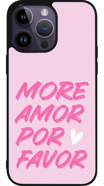 iPhone 15 Pro Max Case Hülle - Silikon schwarz More amor porfavor