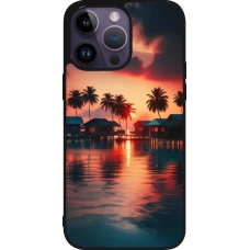 iPhone 15 Pro Max Case Hülle - Silikon schwarz Paradies Malediven