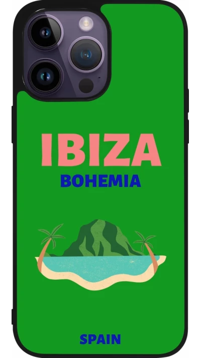 iPhone 15 Pro Max Case Hülle - Silikon schwarz Pop Summer Destination Ibiza