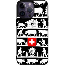 Coque iPhone 15 Pro Max - Silicone rigide noir Poya Suisse 1 noir