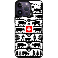 Coque iPhone 15 Pro Max - Silicone rigide noir Poya Suisse 3