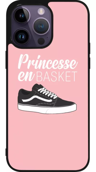 iPhone 15 Pro Max Case Hülle - Silikon schwarz princesse en basket