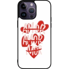 Coque iPhone 15 Pro Max - Silicone rigide noir Saint Valentines Day 26 Amor