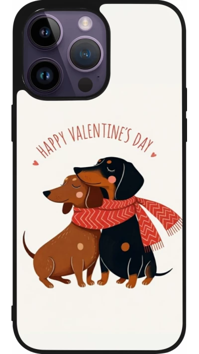 iPhone 15 Pro Max Case Hülle - Silikon schwarz Saint Valentines Day 26 Happy Valentine