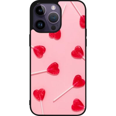 Coque iPhone 15 Pro Max - Silicone rigide noir Saint Valentines Day 26 Lollipop