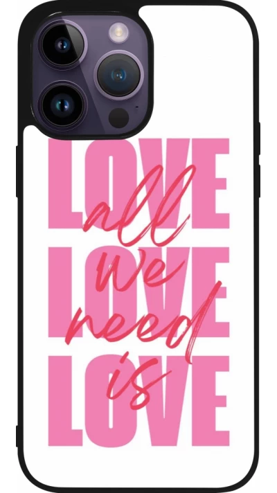 iPhone 15 Pro Max Case Hülle - Silikon schwarz Saint Valentines Day 26 Love all we need is