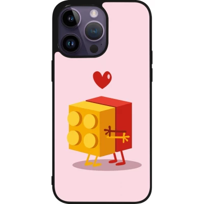 Coque iPhone 15 Pro Max - Silicone rigide noir Saint Valentines Day 26 Puzzle