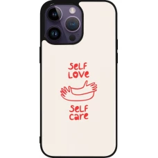 Coque iPhone 15 Pro Max - Silicone rigide noir Saint Valentines Day 26 Self love self care