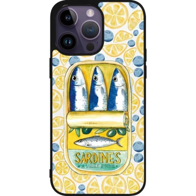 iPhone 15 Pro Max Case Hülle - Silikon schwarz Sardines in oil 2026