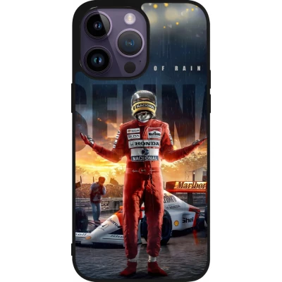 Coque iPhone 15 Pro Max - Silicone rigide noir Senna The King of Rain