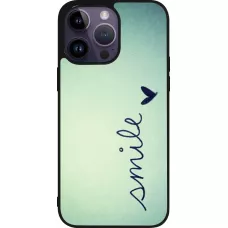 iPhone 15 Pro Max Case Hülle - Silikon schwarz Smile