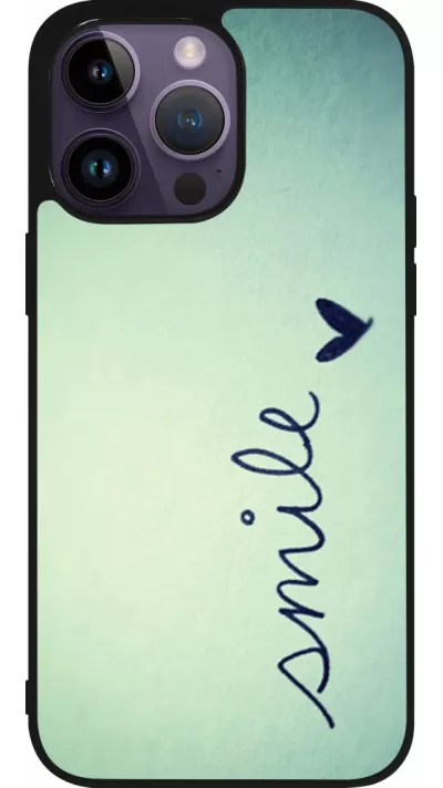 Coque iPhone 15 Pro Max - Silicone rigide noir Smile