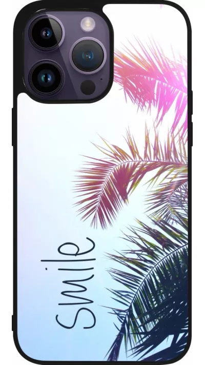 Coque iPhone 15 Pro Max - Silicone rigide noir Smile 05