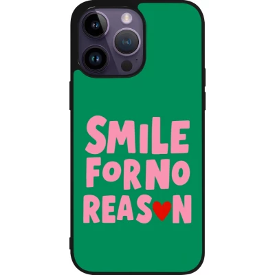 iPhone 15 Pro Max Case Hülle - Silikon schwarz Smile for no reason 2026