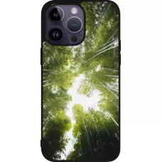Coque iPhone 15 Pro Max - Silicone rigide noir Spring 23 forest blue sky