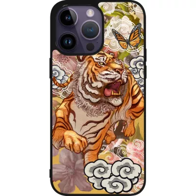 iPhone 15 Pro Max Case Hülle - Silikon schwarz Spring 23 japanese tiger