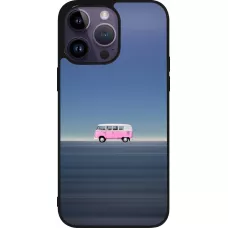 Coque iPhone 15 Pro Max - Silicone rigide noir Spring 23 pink bus