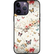iPhone 15 Pro Max Case Hülle - Silikon schwarz Frühling 25 Leichte Schmetterlinge