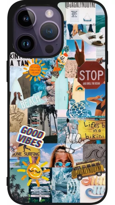 Coque iPhone 15 Pro Max - Silicone rigide noir Summer 2021 15