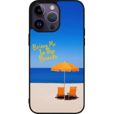 Coque iPhone 15 Pro Max - Silicone rigide noir Summer 2025 Bring me to the beach